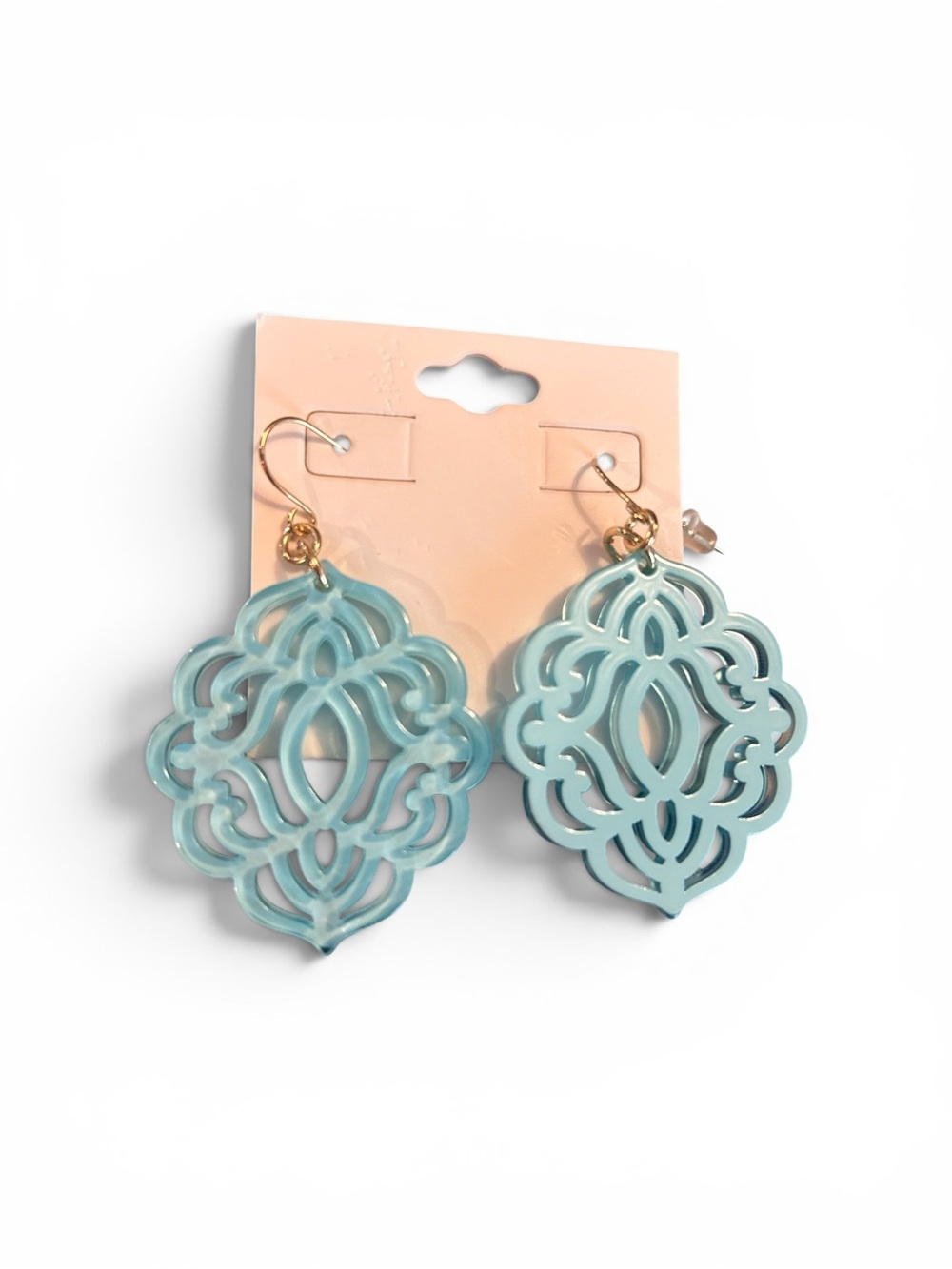 Zenzii Turquoise Filigree Acrylic Drop Earrings